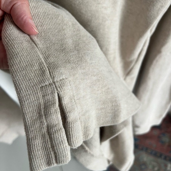 Polo by Ralph Lauren Beige 100% Cotton 1/4 Zip Pullover Knit Sweater Men Size M - Picture 5 of 8